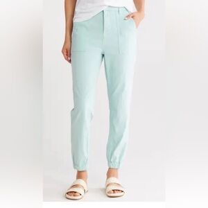 Frank & Eileen Linen Cotton Utility Jogger Pants Sz 6 Light Blue